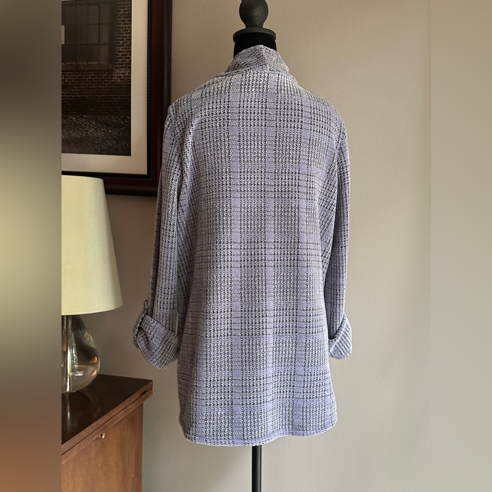Soft Surroundings Textured Lavender Gray Blazer - Picture 2 of 7